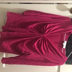 3/4 sleeve pink dress shirt